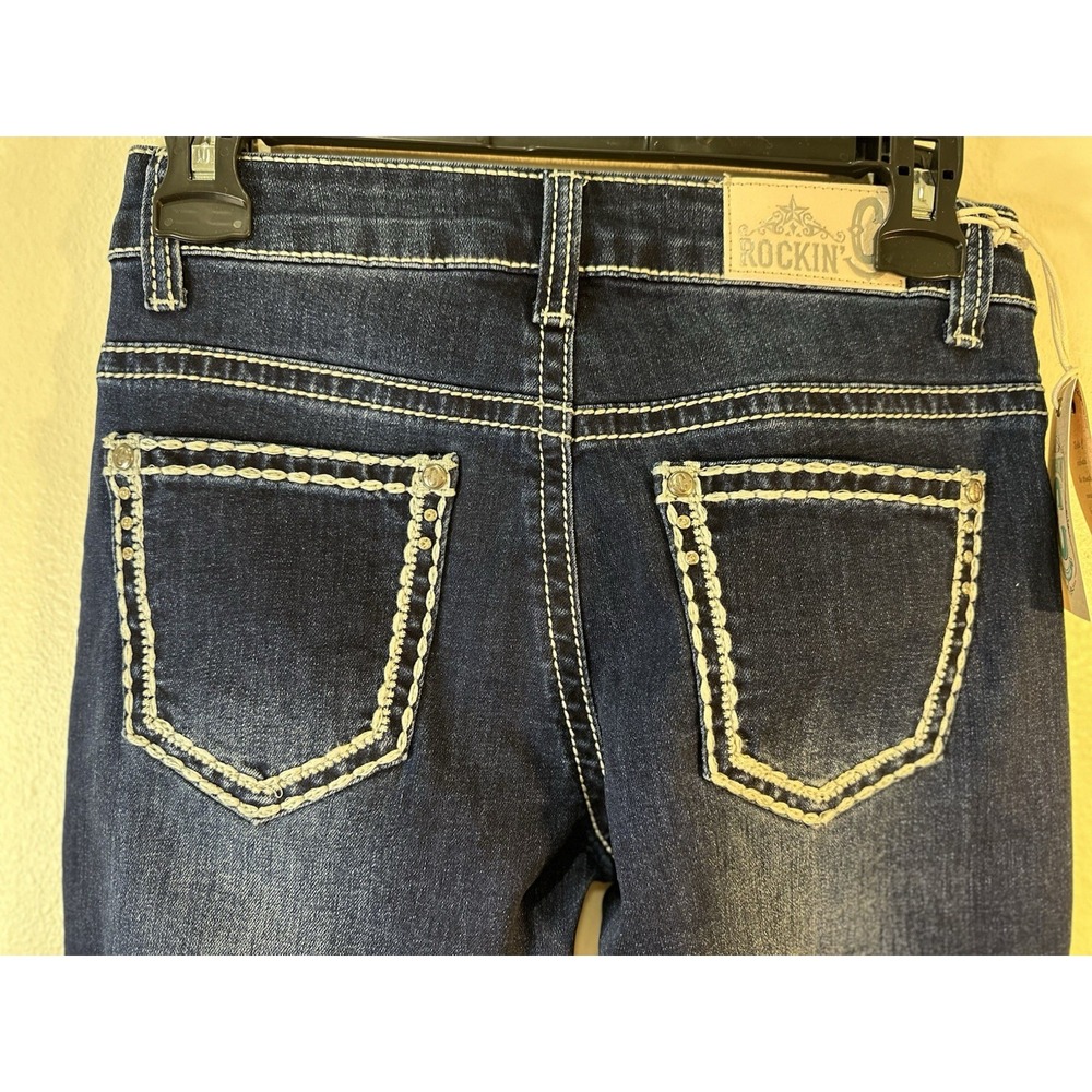 Rockin C Kids Jeans Size 14 Dark Wash NWT - Picture 3 of 7